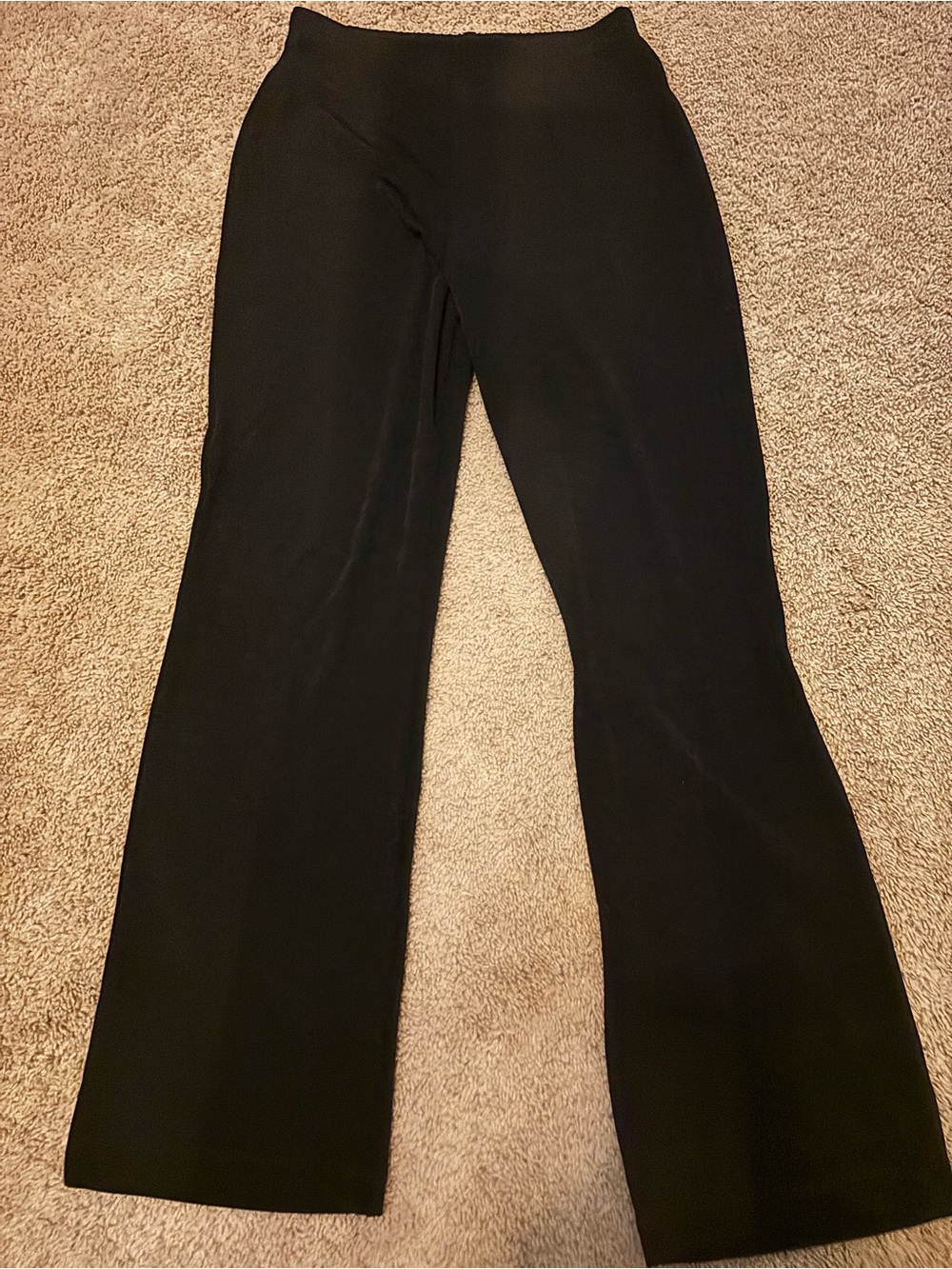 Chico's Black Boot-Cut Flare Knit Pants